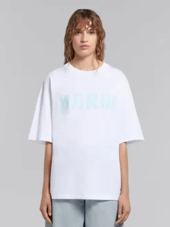 Marni Logo Printed Tee in White