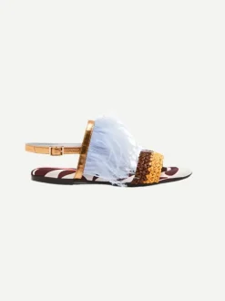 Medal Sandal in Twill Watermarble