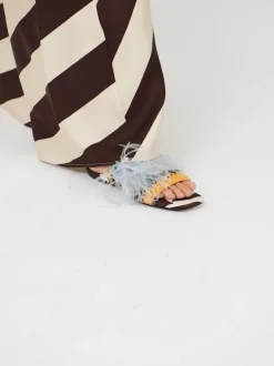 Medal Sandal in Twill Watermarble