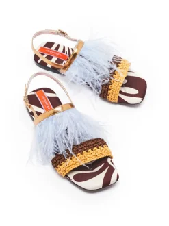 Medal Sandal in Twill Watermarble