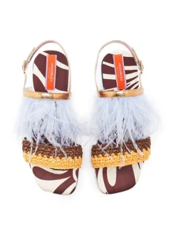 Medal Sandal in Twill Watermarble