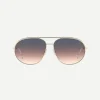 Metallic Aviators in Rose Gold