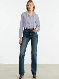 Miera Shirt in Mini Navy Stripes