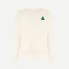 Milla Sweat Shirt in Ecru/Emerald