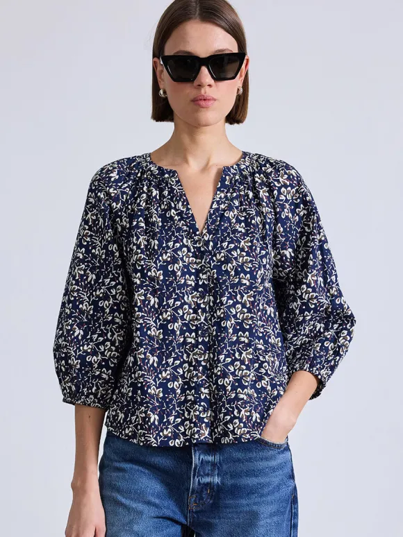Mitte Top in Mira Floral Navy