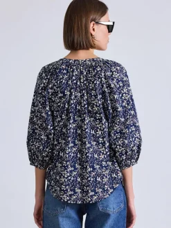 Mitte Top in Mira Floral Navy