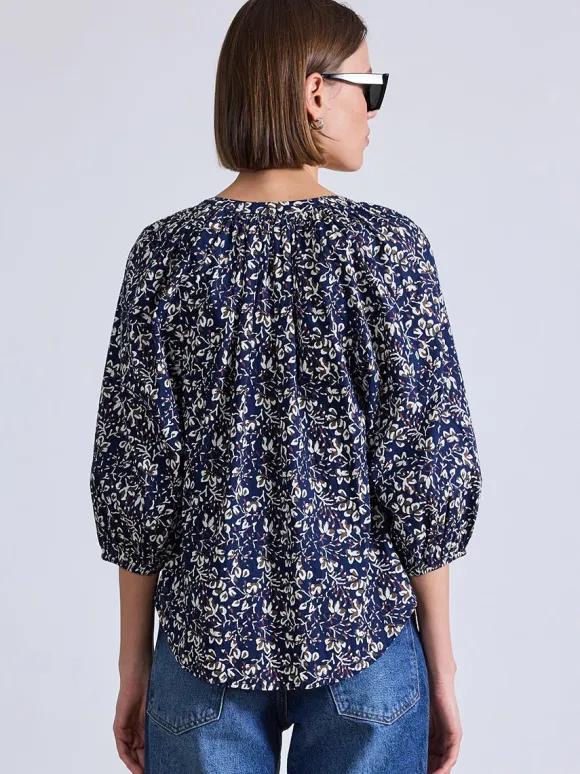 Mitte Top in Mira Floral Navy
