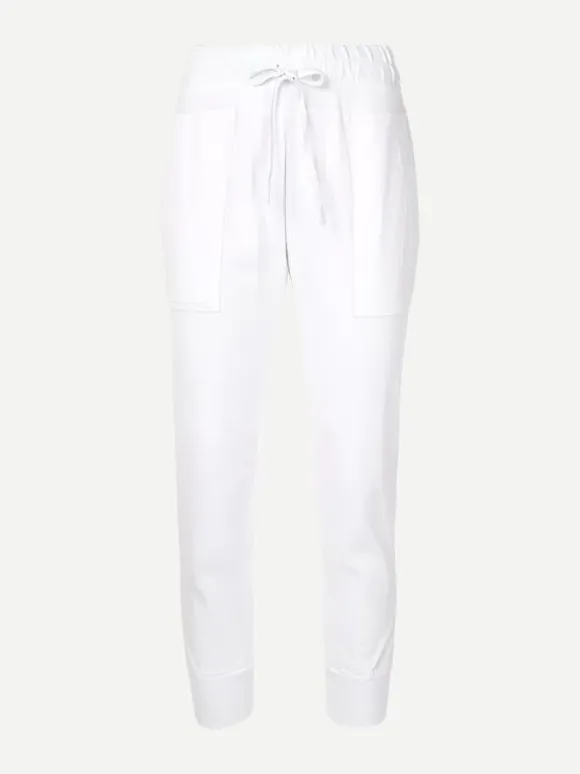 Mixed Media Pant in White