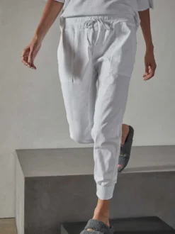 Mixed Media Pant in White