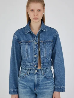 MV Bayview Denim Zip Cropped Jacket