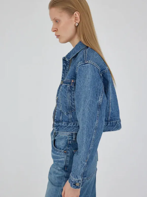 MV Bayview Denim Zip Cropped Jacket