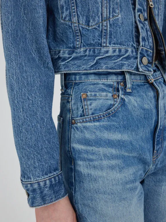 MV Bayview Denim Zip Cropped Jacket