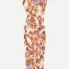 Nadela Dress in Ecru/Ochre