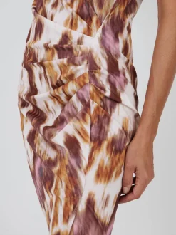Nadela Dress in Ecru/Ochre