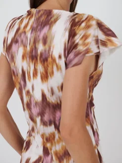 Nadela Dress in Ecru/Ochre