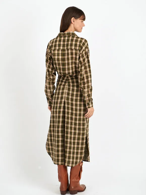 Nesly Dress in Black/Ochre