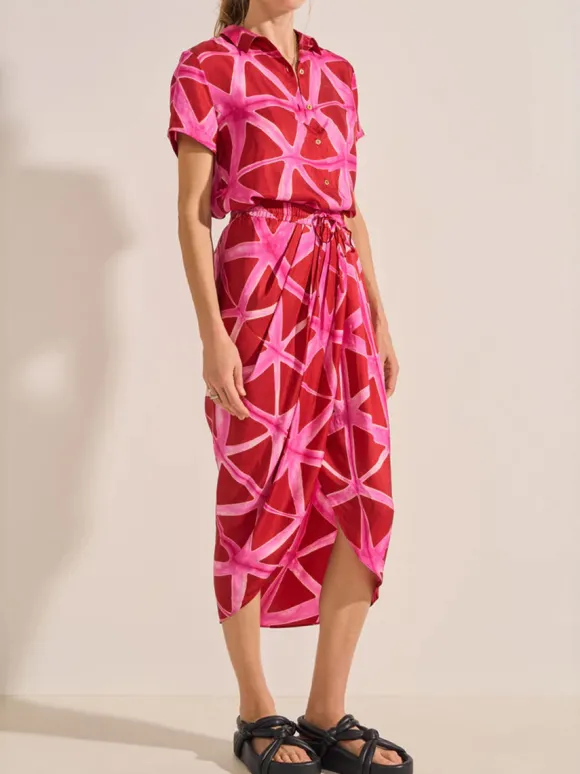 Nile Skirt in Pink and Red