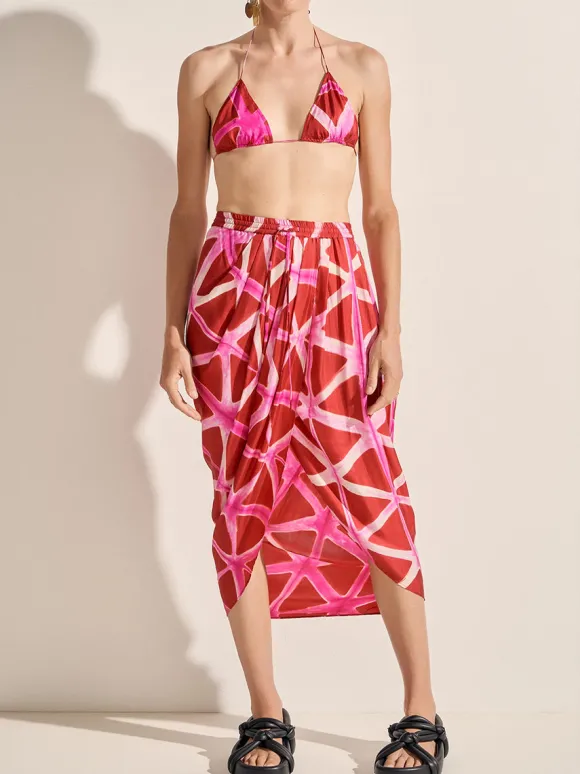 Nile Skirt in Pink and Red