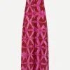 Niobe Dress in Pink and Red