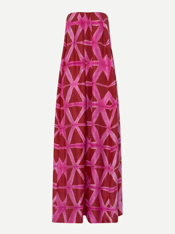 Niobe Dress in Pink and Red