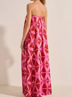 Niobe Dress in Pink and Red