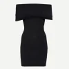 Off Shoulder Mini Dress in Black