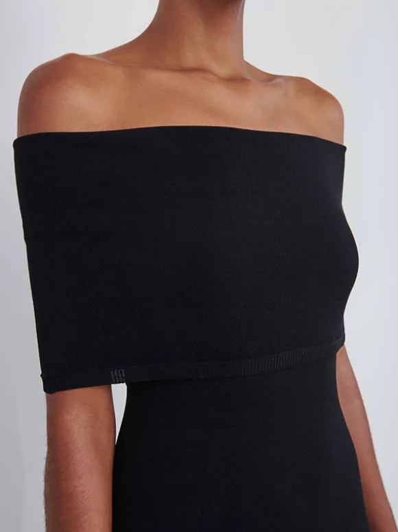 Off Shoulder Mini Dress in Black