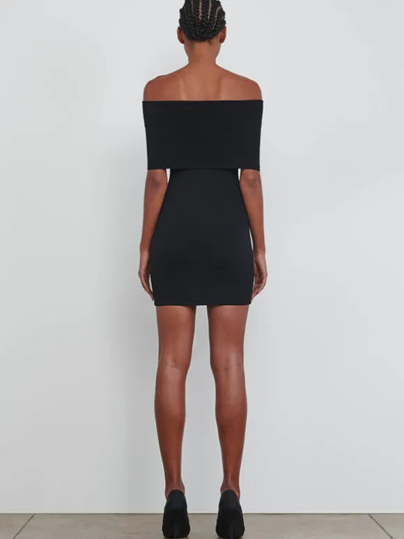 Off Shoulder Mini Dress in Black