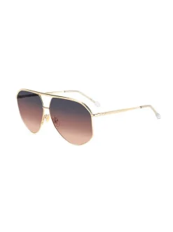 Oversized Aviator Sunglasses in Rose Gold