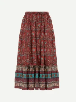Paige Skirt in Pomegranate