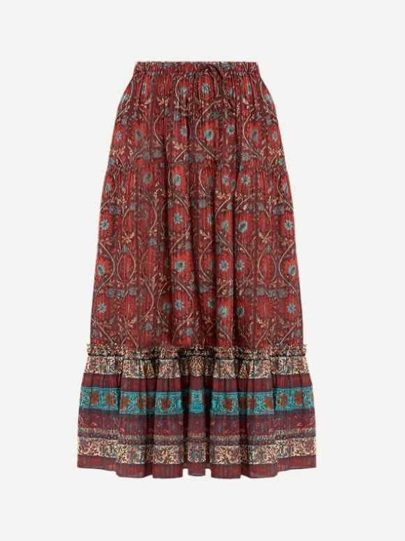 Paige Skirt in Pomegranate