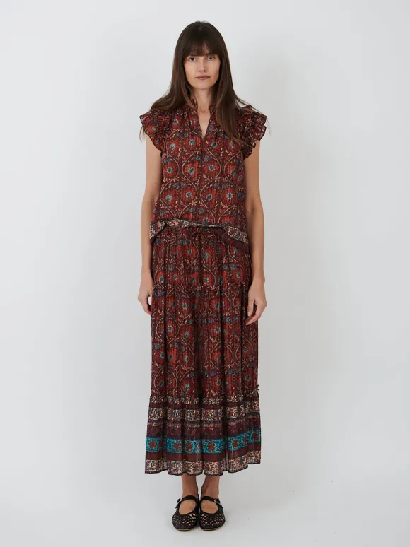 Paige Skirt in Pomegranate