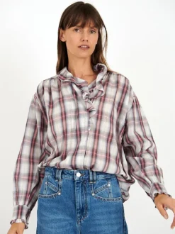 Pamias Top in Ecru/Pink