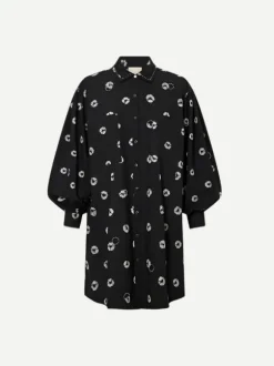 Pistis Shirtdress in Black/White