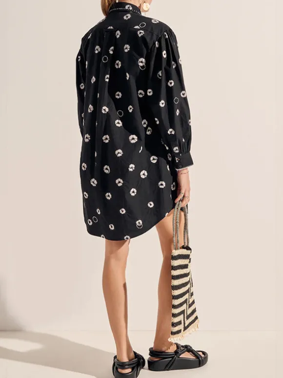 Pistis Shirtdress in Black/White