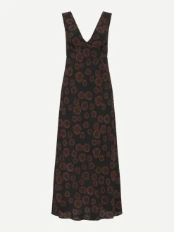 Plunge Slip Dress in Panama