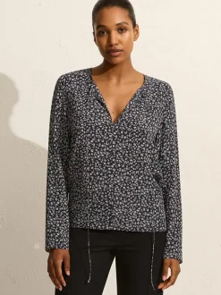 Popover Tie Blouse in Dandelion