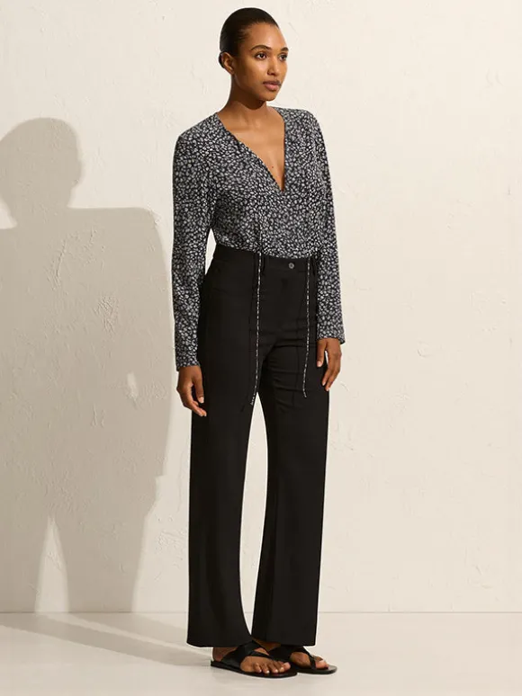 Popover Tie Blouse in Dandelion