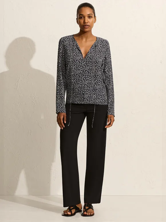Popover Tie Blouse in Dandelion
