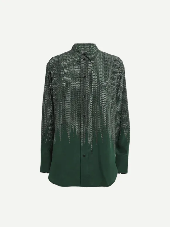 Pyjama Shirt in Green Chain