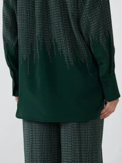 Pyjama Shirt in Green Chain