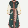 Quincy Belted Shirt Dress Peacock