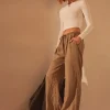 Relaxed Wide Leg Pant in Cashew Pigment