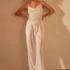 Relaxed Wide Leg Pant in White