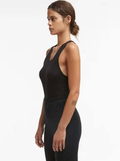 Ribbed Tank in Black