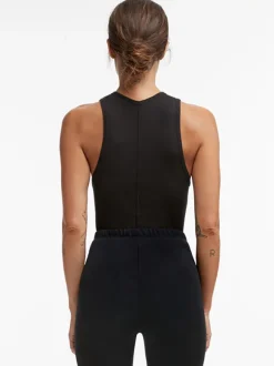 Ribbed Tank in Black