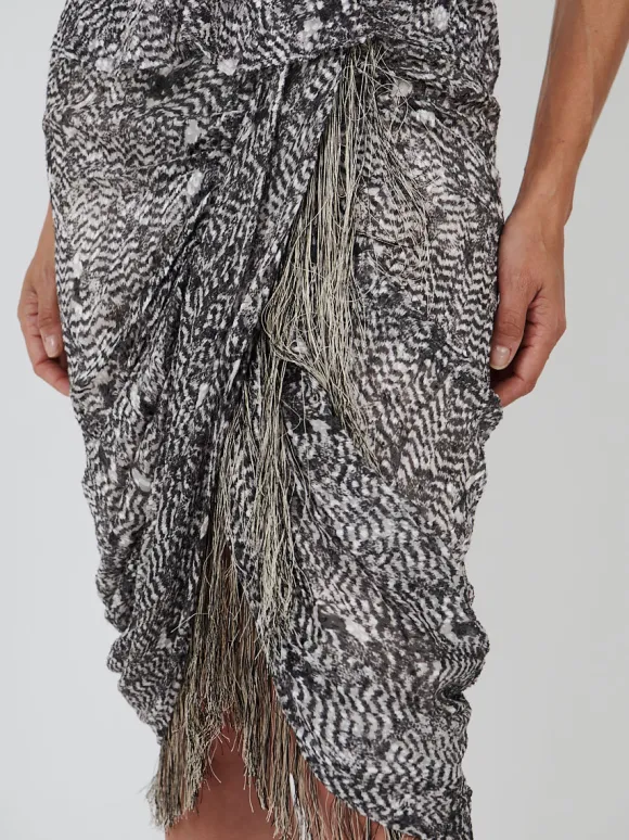 Roany Skirt in Black/Ecru