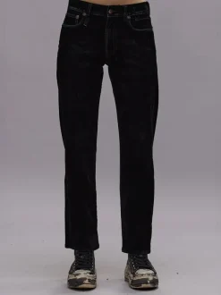 Romeo Jean in Flocked Black