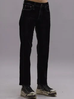 Romeo Jean in Flocked Black