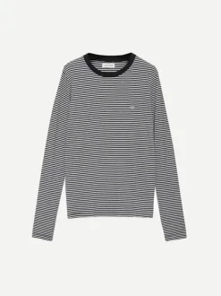 Rylan Tee in Black and White Stripe
